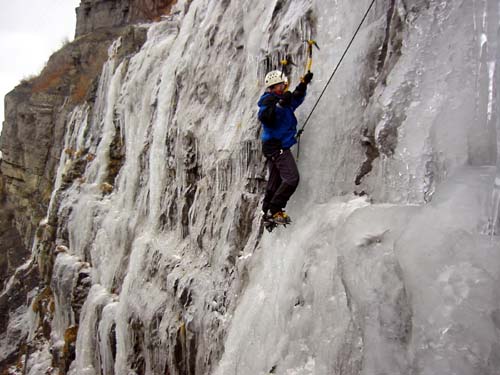 ice climbing - heide on stairway to heaven