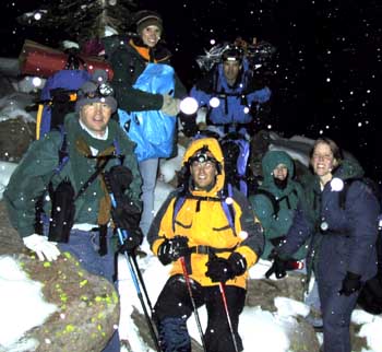 Lost in a snowstorm in the High Uintah's!!! (Can you read the concern on our faces?)