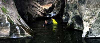 COLD WATER!  The wet back floats as well as keeping the pack dry.